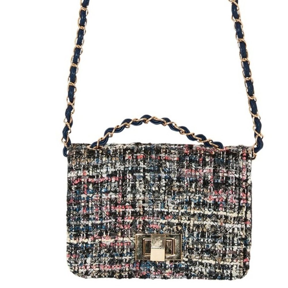 Tweed Crossbody Bag | Multicolor clutch